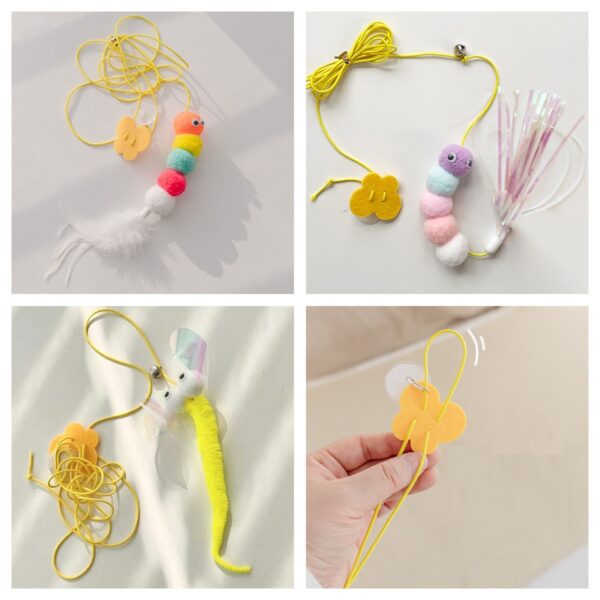 Cat Toys Simulated Cute Toys Funny Self-hey Interactive Toy Rope Grabbing Mouse Telescopic Hanging Cat Pet Supplies - Image 7