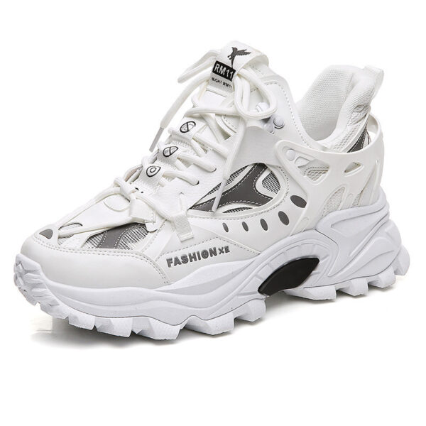 Mens Fashion Casual Reflective Thick-soled Sneakers - Image 7