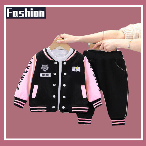 Boys Baseball Jacket Korean Two-piece Set - Image 2