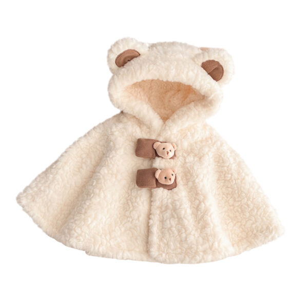 Infant Velvet Cotton Clothes Keep Warm And Windproof In Winter Cape Coat - Image 2