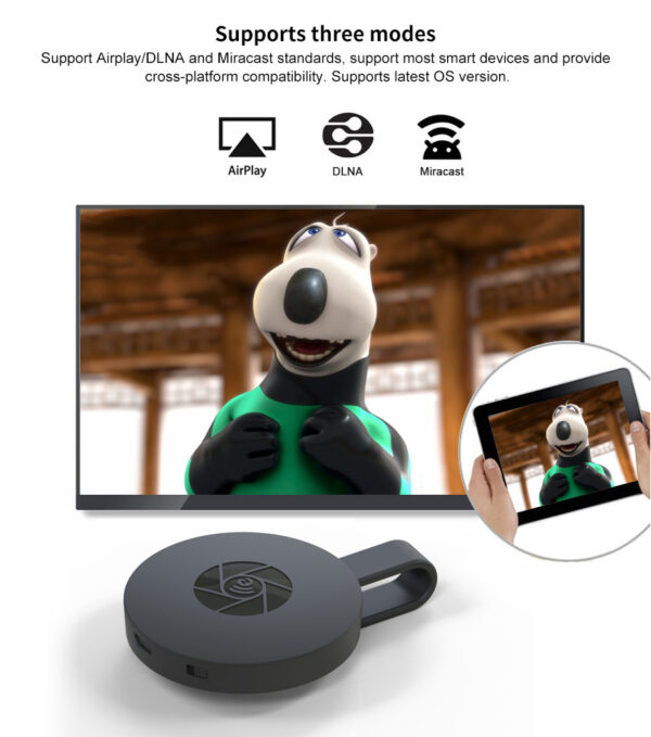 Compatible with Apple, Wireless Cast Same Screen TV Device Mobile Phone Laptop Computer WiFi HD HDMI Projector Video Magnifier Smartphone Android IOS - Image 2
