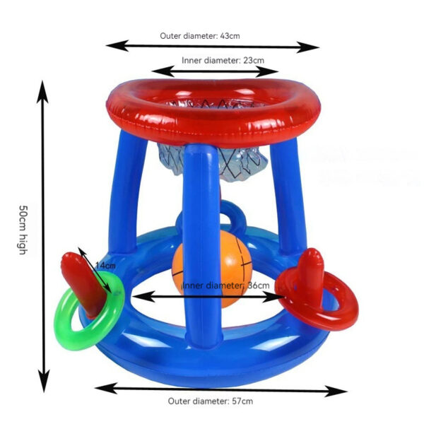 Inflatable Floating Basketball Stand Children's Outdoor Swimming Pool Inflatable Toys - Image 4