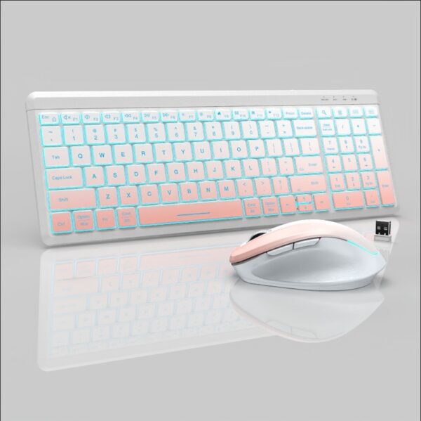 Wireless Bluetooth Dual-mode Charging Keyboard And Mouse Combination Suit Mute Ergonomic - Image 5