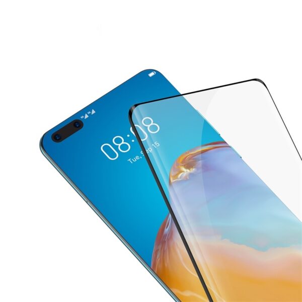 Full Screen Curved Full Adhesive Tempered Film For P40 Pro Single Pack Black - Image 2
