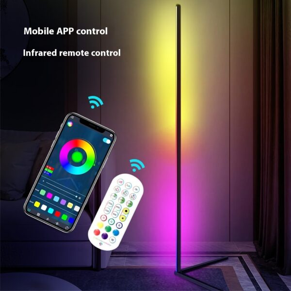 LED Magic Color Floor Ambience Light RGB Bluetooth TV E-sports Room Corner Lamp Voice-controlled Sound Pickup Light - Image 5