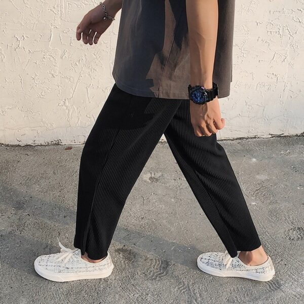 Mens Loose Pleated Fashion And Comfort Pants - Image 5