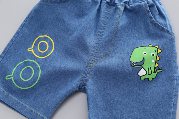 Boys' Short-sleeved Cartoon Casual Suit - Image 3