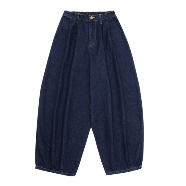Retro Washed Wide Leg Jeans For Men - Image 4