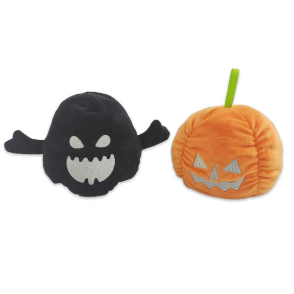 Halloween Luminous Plush Toys Creative Cute Reversible Ghost Pumpkin Plush Toy Kids Children Gift Two-sided Flip Children's Toys - Image 2