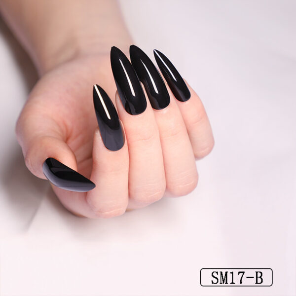 Long Pointed False Nails Solid Color Nails Salon Nails Almond Nail Patches Finger Nails - Image 10