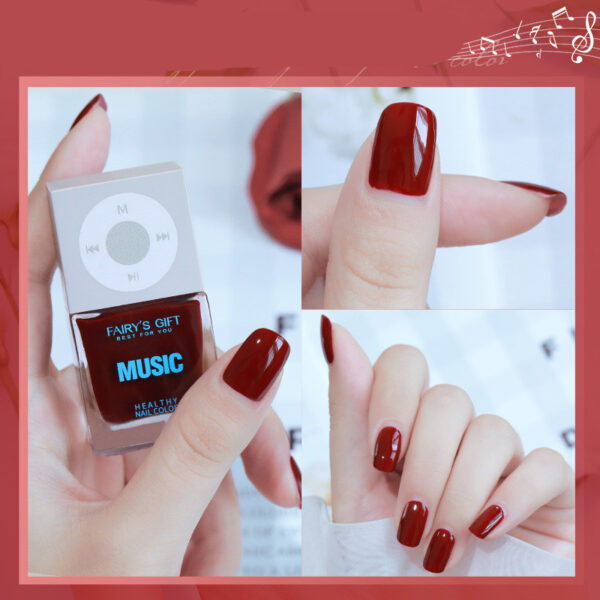 Odorless, Baking-free Nail Polish, Non-peelable Oily Nail Polish, Cherry Color Nail Polish - Image 9