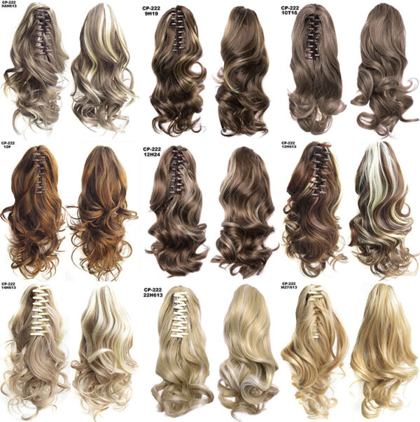 Long Wave Ponytail Wrap Around Ponytail Clip In Hair Headwear Gray Hairpiece Natural Extensions - Image 9
