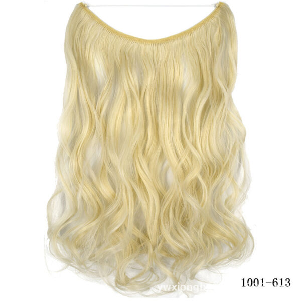 22 inches Invisible Wire No Clips in Hair Extensions Secret Fish Line Hairpieces Silky Straight Synthetic - Image 9
