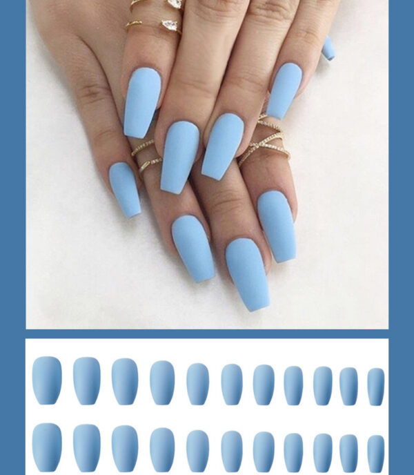 Frosted ballet fake nails - Image 10
