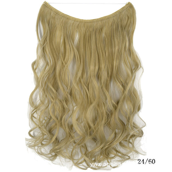 22 inches Invisible Wire No Clips in Hair Extensions Secret Fish Line Hairpieces Silky Straight Synthetic - Image 6
